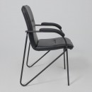 Кресло SAMBA AKS-1, основание черное, Pegasso черный, мягкие подлокотники